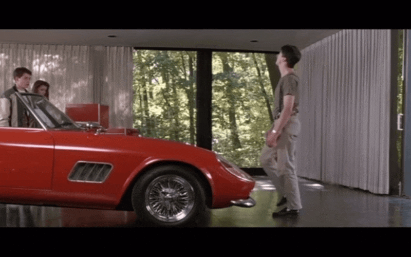 Ferris Bueller Ferrari Through Window