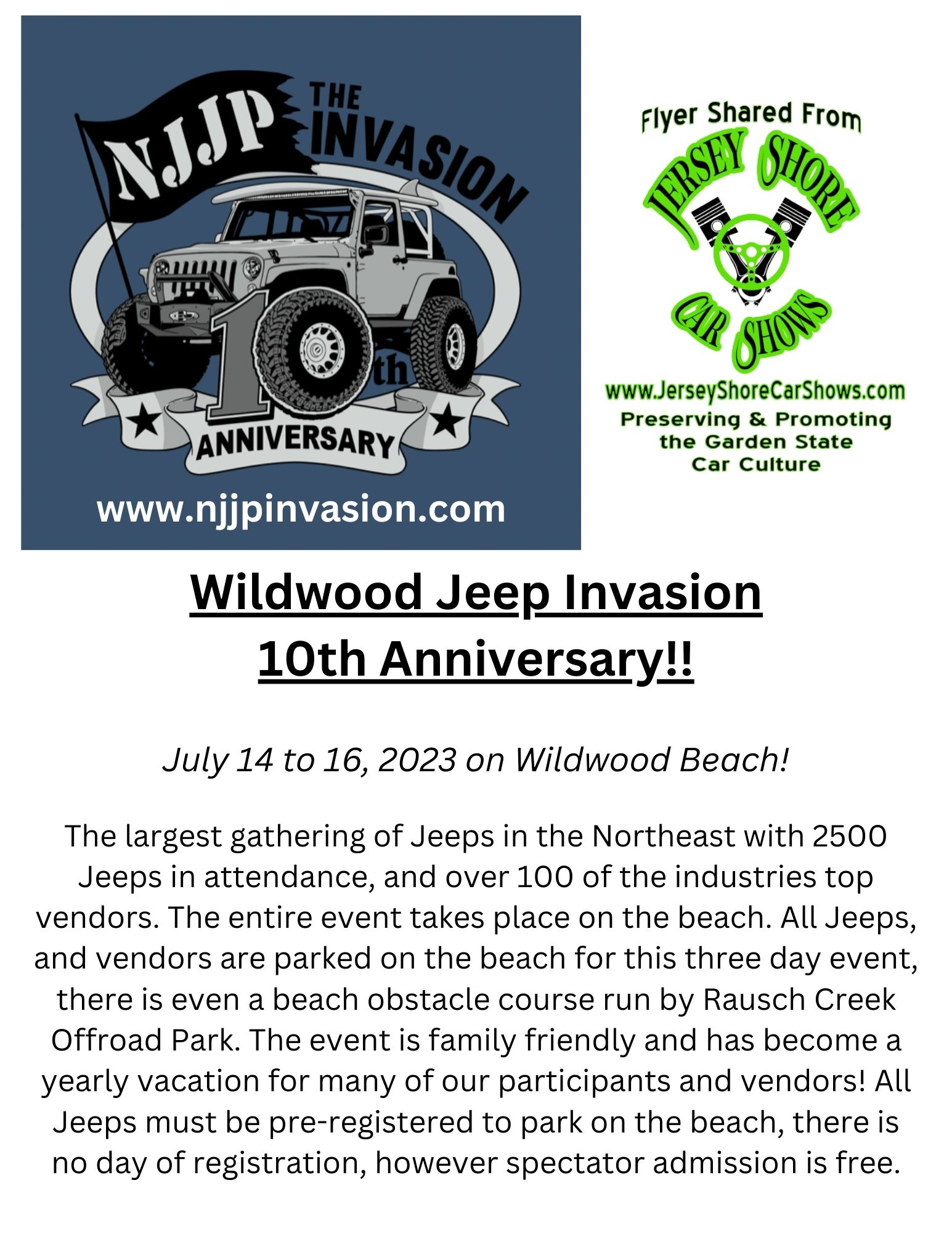 NJJP Jeep Invasion Wildwood American Collectors Insurance