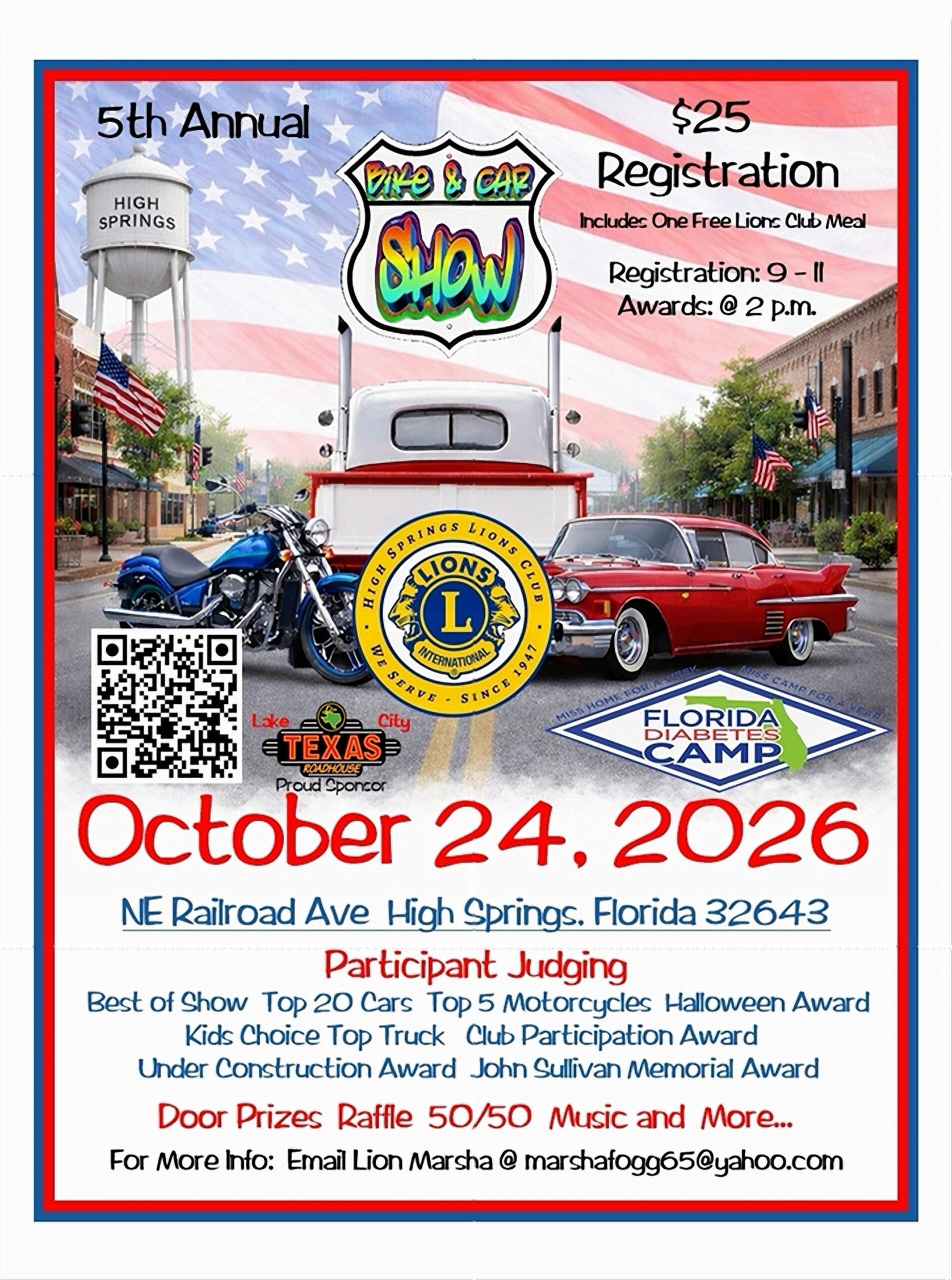 5th Annual High Springs Lions Club Bike and Car Show