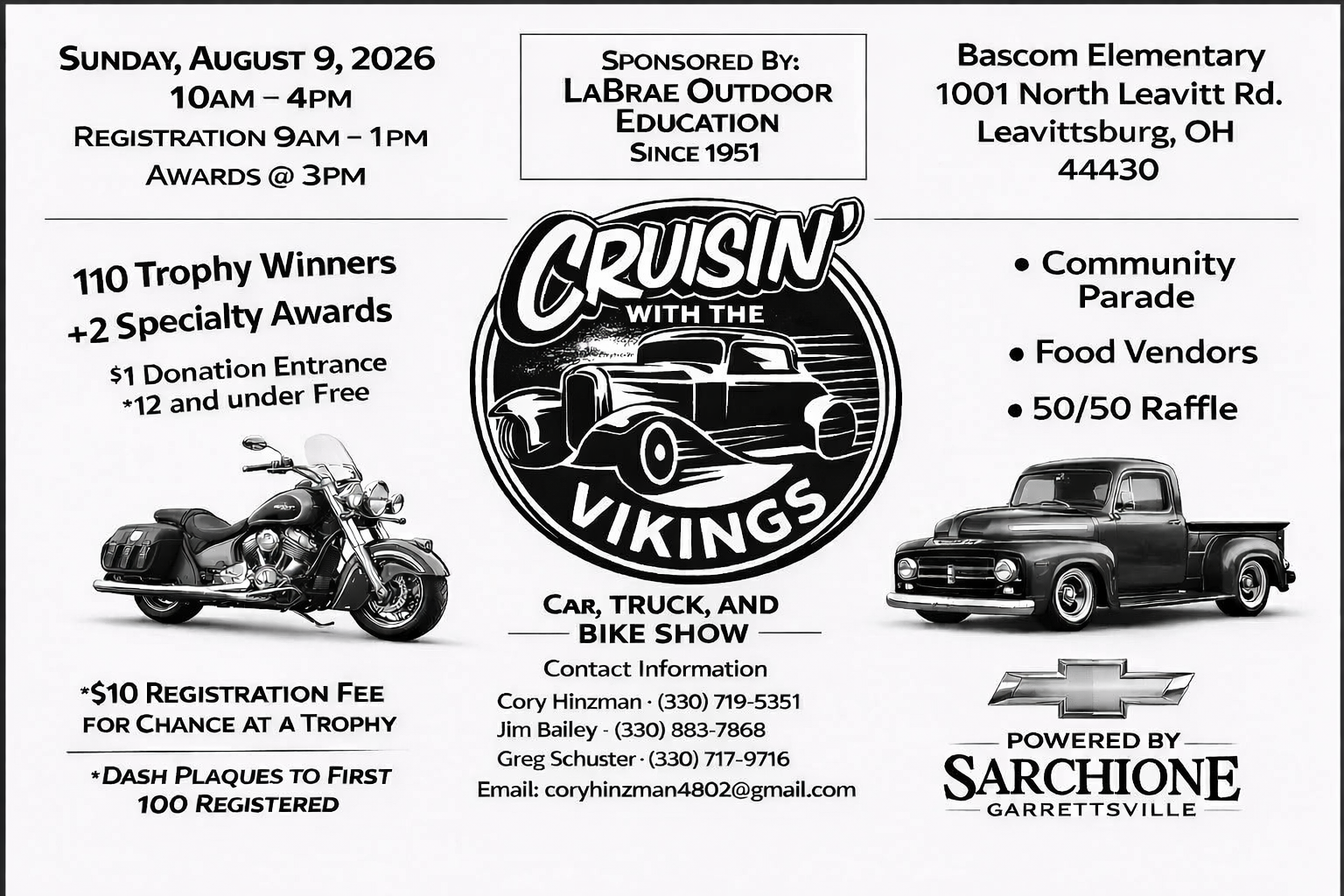LaBrae Cruisin' with the Vikings Car, Truck, & Bike Show