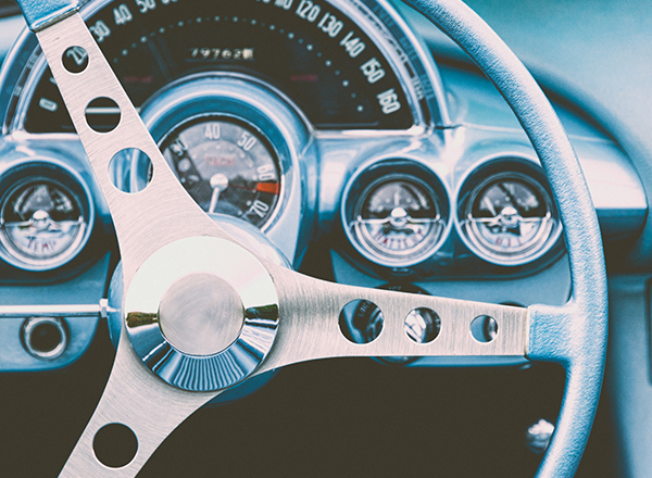 Classic Car Insurance Steering Wheel Close Up