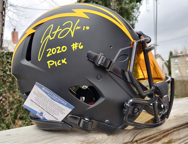Justin Herbert 2020 Draft Pick 6 Lunar Eclipse Helmet