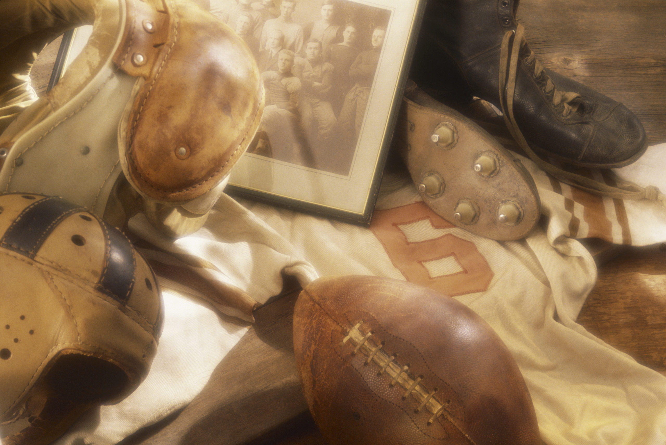 vintage football memorabilia collection